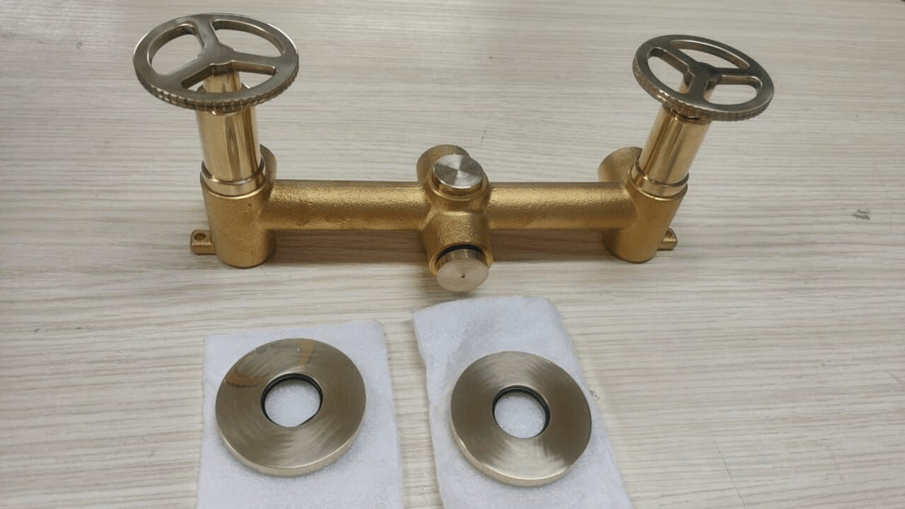 Válvula de ducha de baño monomando de latón macizo con 2 manijas y 1 vía - Ref: VL003