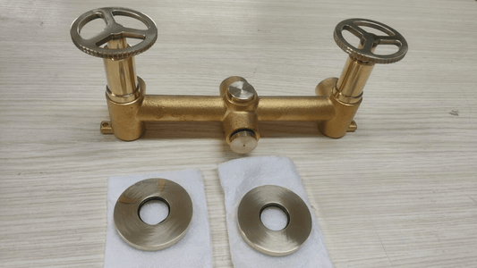 Solid Brass 2 Handles 1 Way Bathroom Shower Valve - Ref: VL003