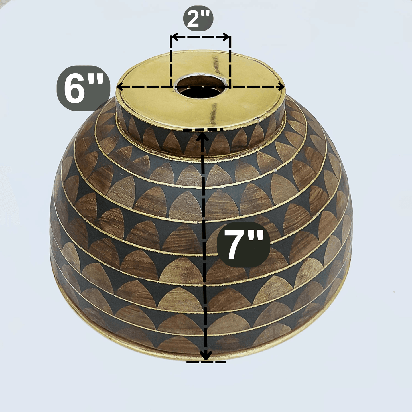 Unlacquered Brass and Resin Bathroom Sink, Bone and Wood Vanity Vessel Sink - Ref: SN018