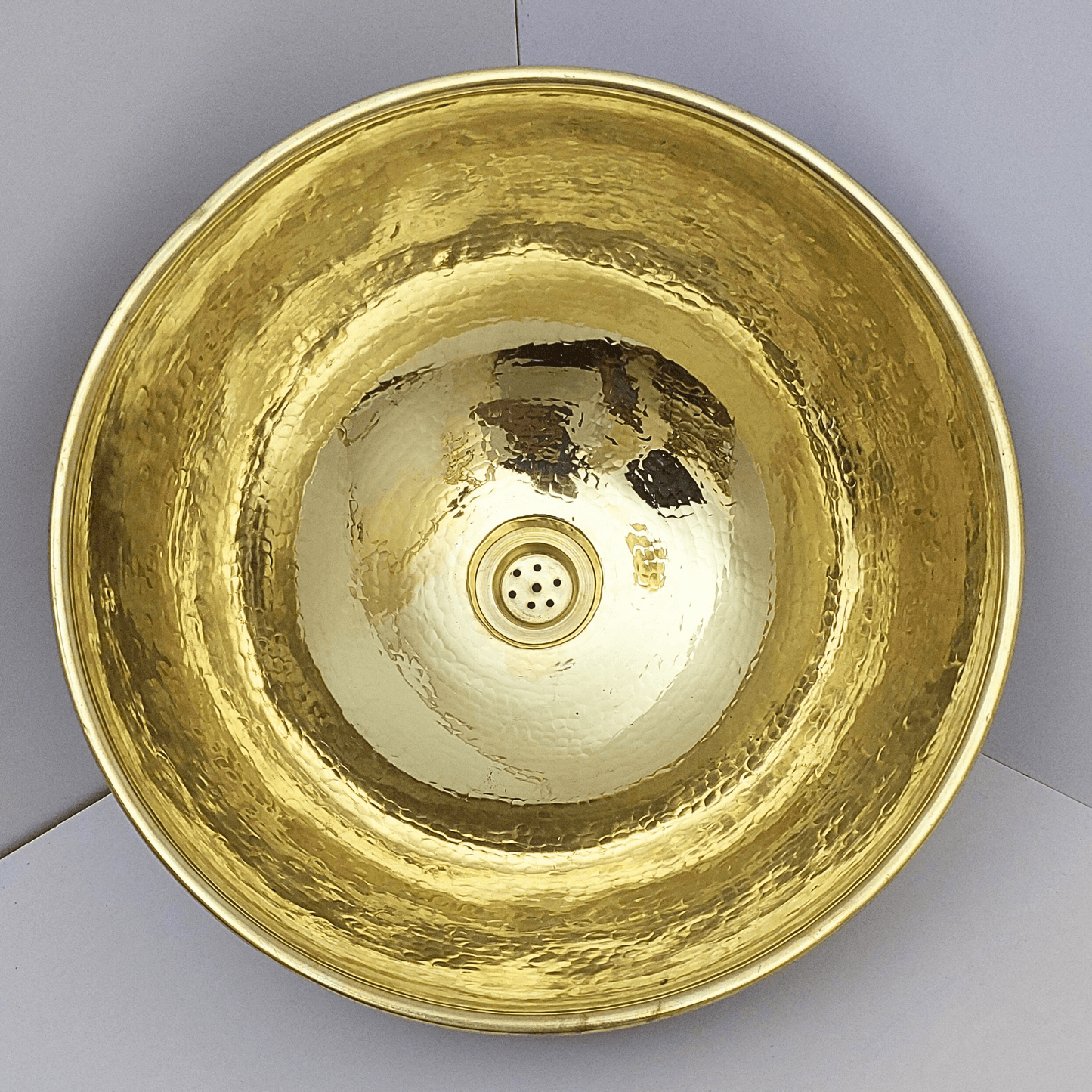 Unlacquered Brass and Resin Bathroom Sink, Bone and Wood Vanity Vessel Sink - Ref: SN018