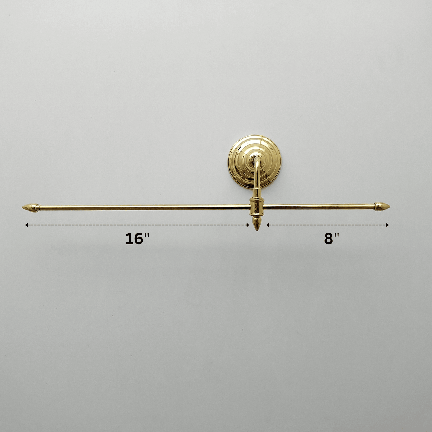 Unlacquered Brass Bathroom Towel Rack, Wall Mount Adjustable Toilet Paper Holder - Ref: BA033