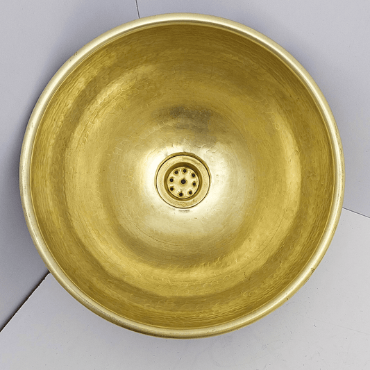 Brass and Resin Bathroom Sink, Black and White Vanity Vessel Sink - Ref: SN015-2