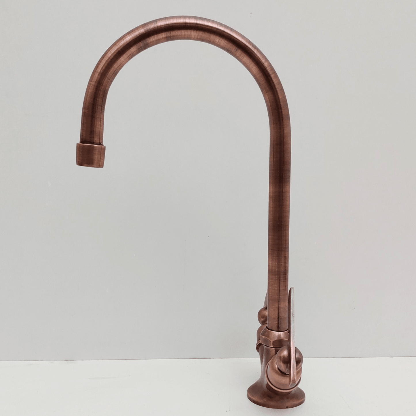 Solid Brass Faucet, Antique Copper Finish Faucet with double Lever Handles - Ref: VFLC001