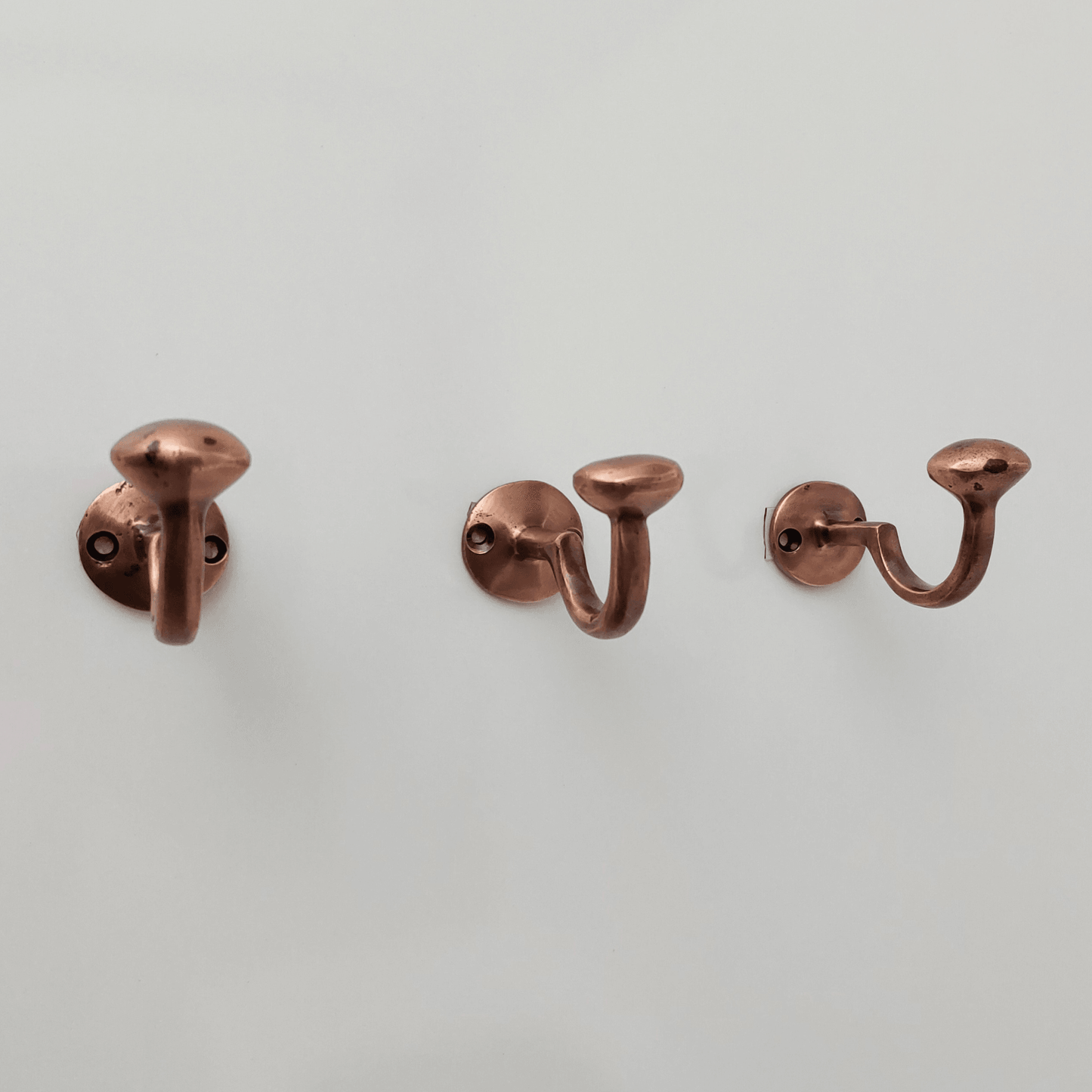 Solid Brass Wall Hooks, Antique Copper Finish Hooks - Ref: BA014