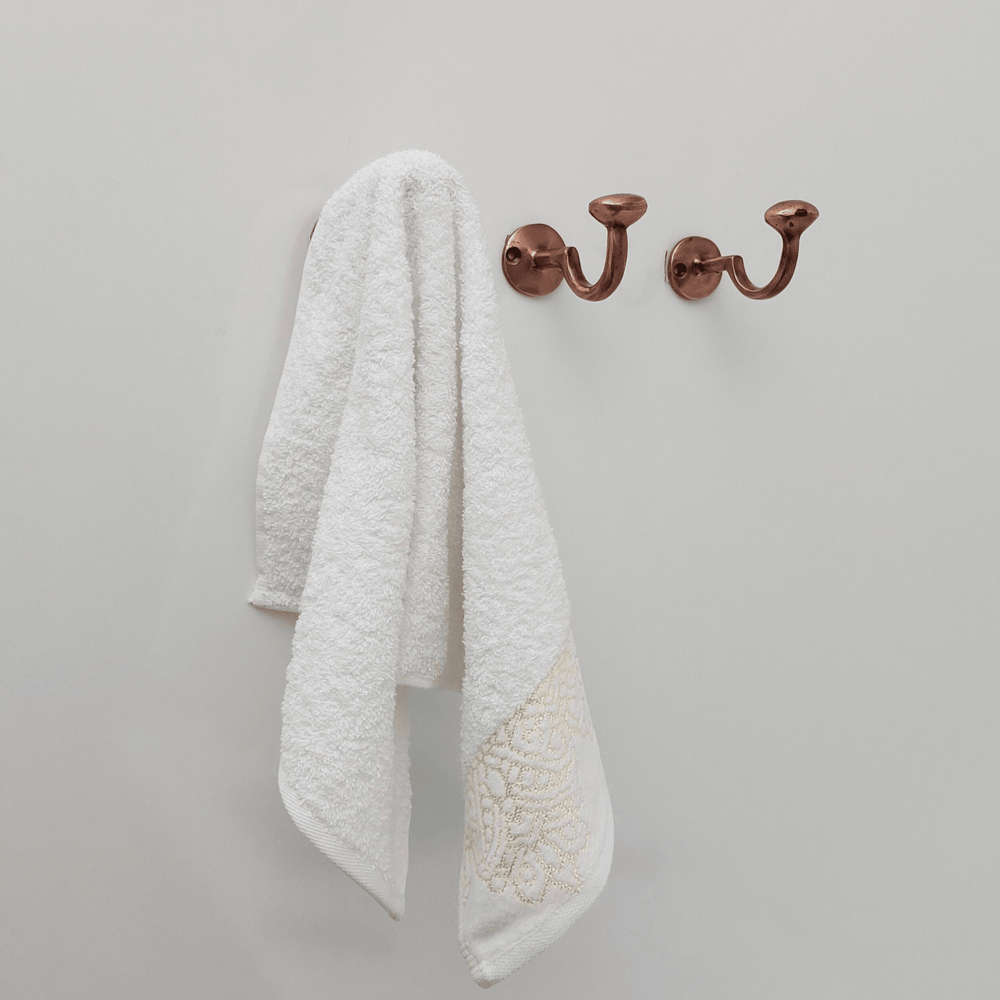 Solid Brass Wall Hooks, Antique Copper Finish Hooks - Ref: BA014