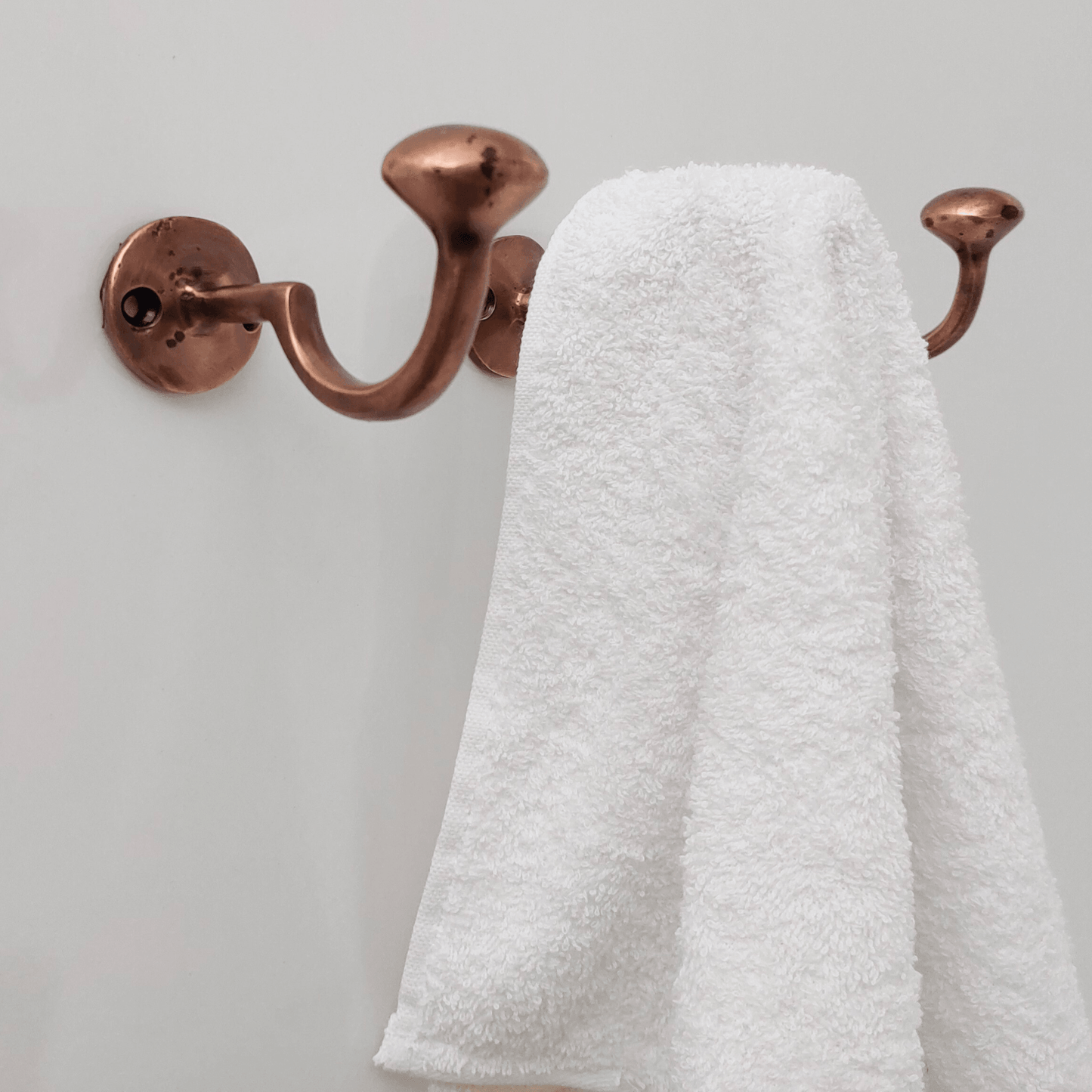 Solid Brass Wall Hooks, Antique Copper Finish Hooks - Ref: BA014