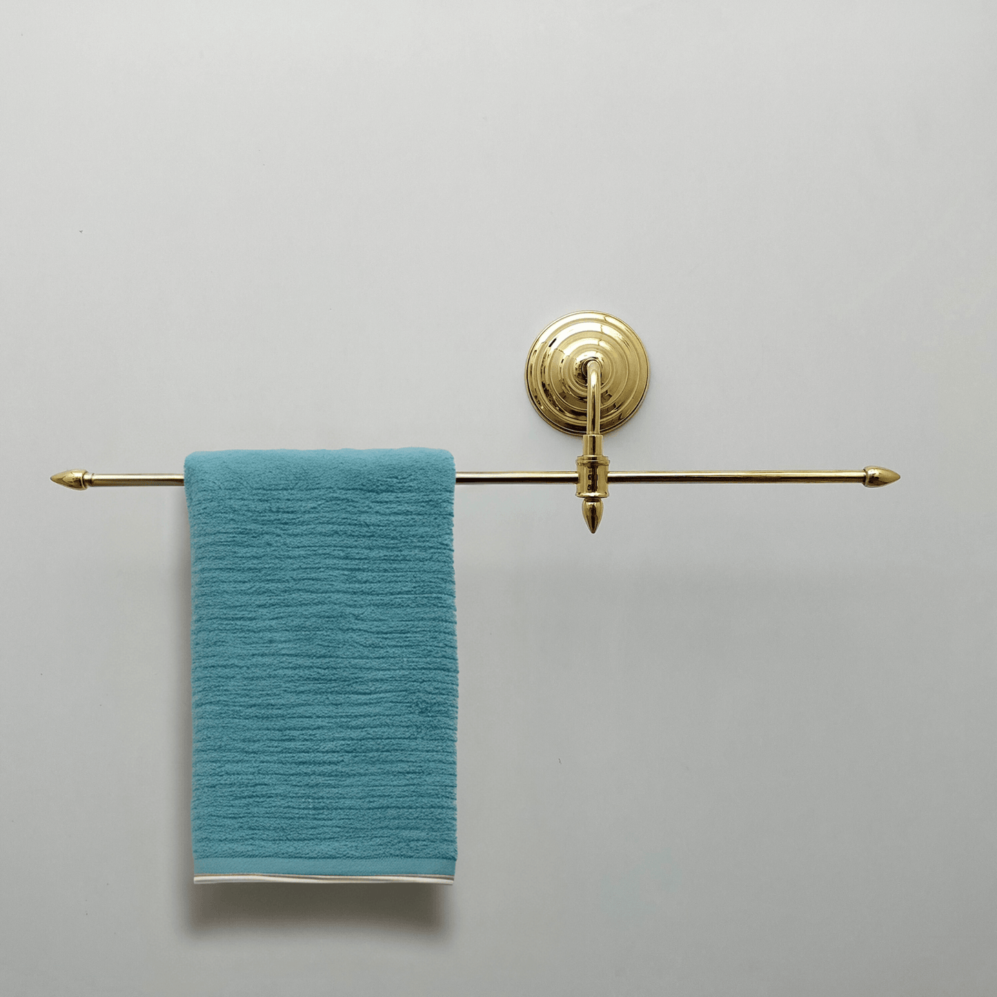 Unlacquered Brass Bathroom Towel Rack, Wall Mount Adjustable Toilet Paper Holder - Ref: BA033