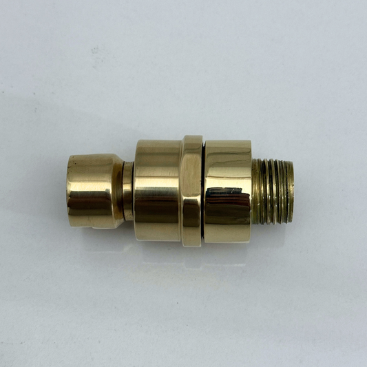 Unlacquered Brass Adjustable Shower Head Connector - Ref: UBASHC001