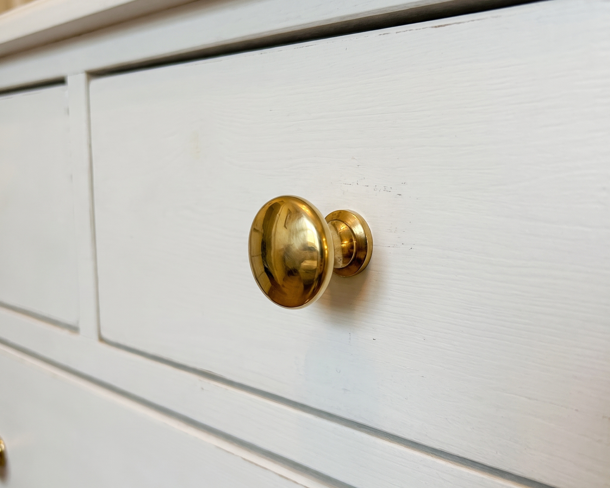Unlacquered Brass Ball Cabinet Knob
