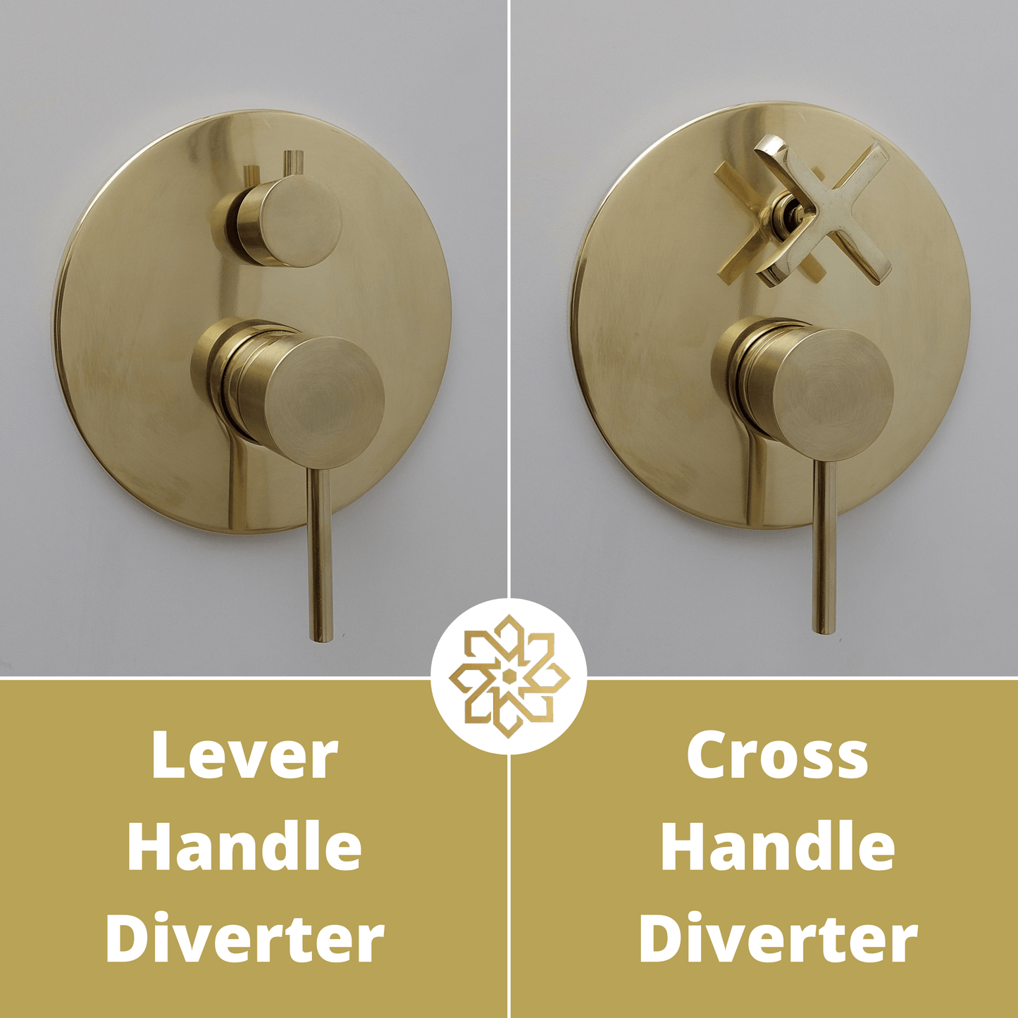 Unlacquered Brass Shower System with Handheld Shower Head and Round Rain Shower Head - Ref: ATLASS49