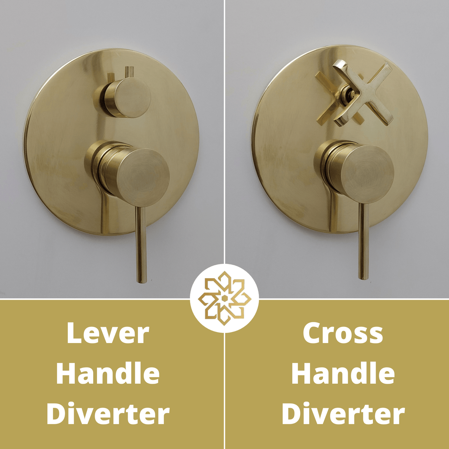 Unlacquered Brass Shower System with Handheld Shower Head and Round Rain Shower Head - Ref: ATLASS50