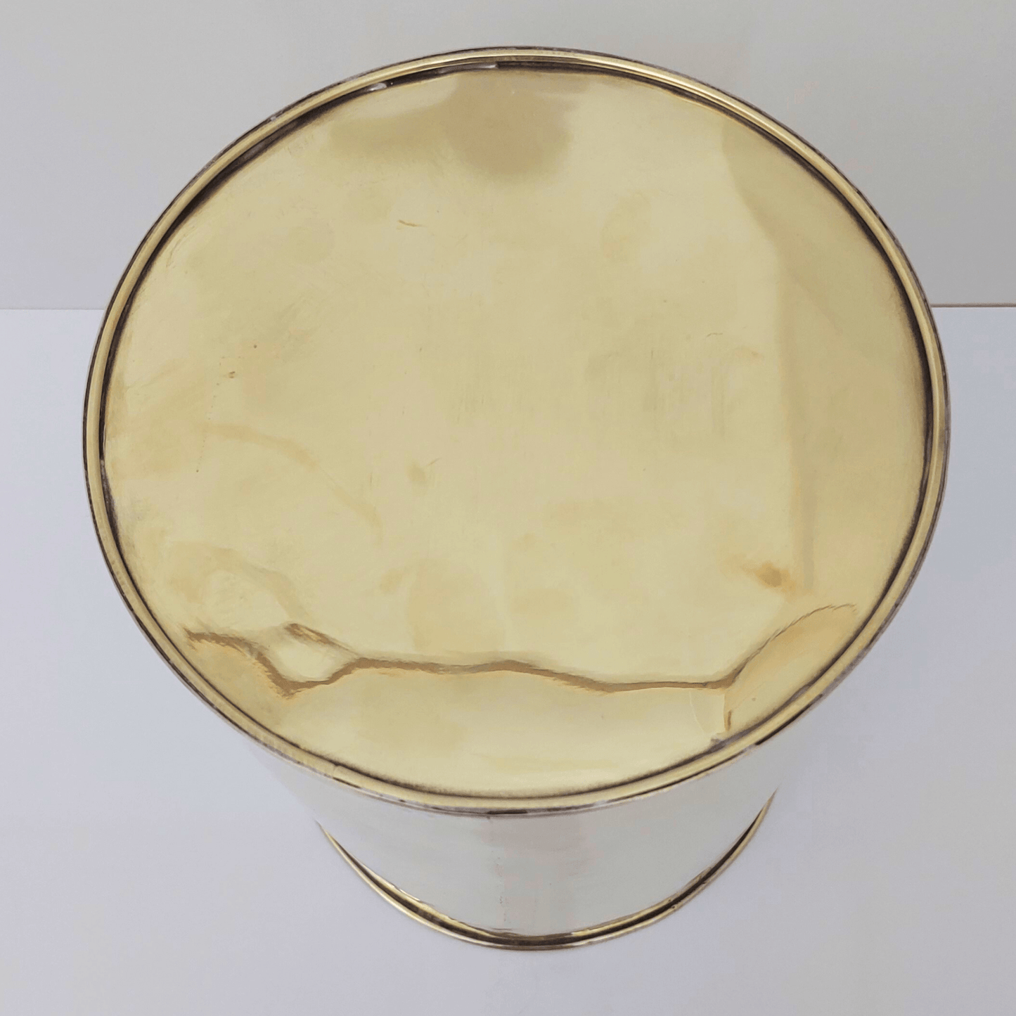 Unlacquered Brass Trash Can, Solid Brass Waste Paper Bin, Outdoor Trash Bin - Ref: TCUB001