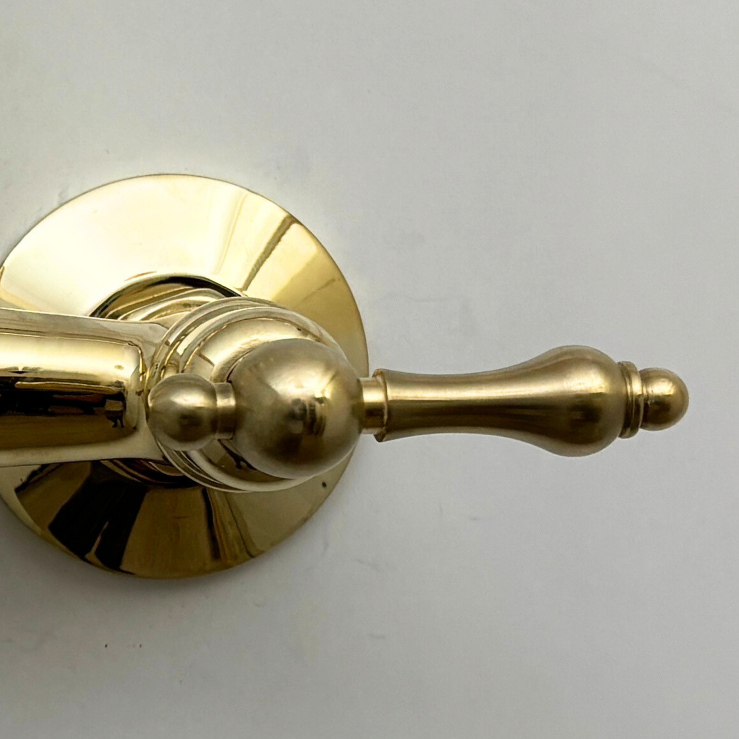 Unlacquered Brass Wall Mount Faucet, Solid Brass Bridge Faucet with Lever Handles - Ref: WMUBF1L
