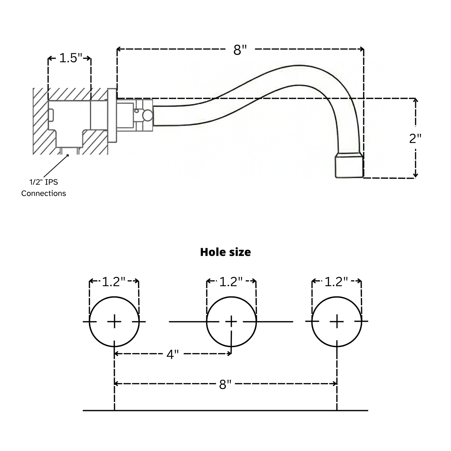 Unlacquered Brass Wall-Mount Faucet
