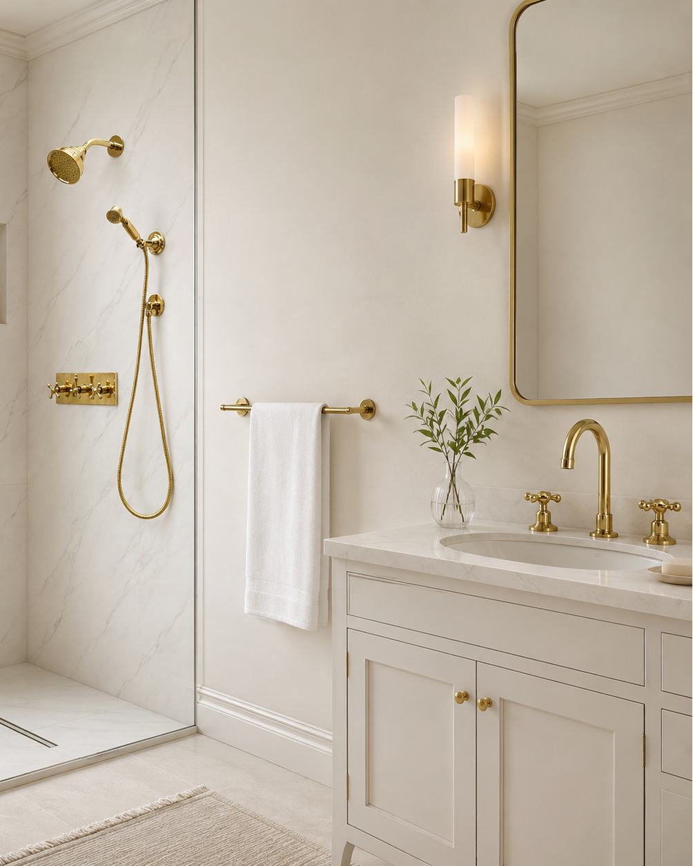 brass bathroom