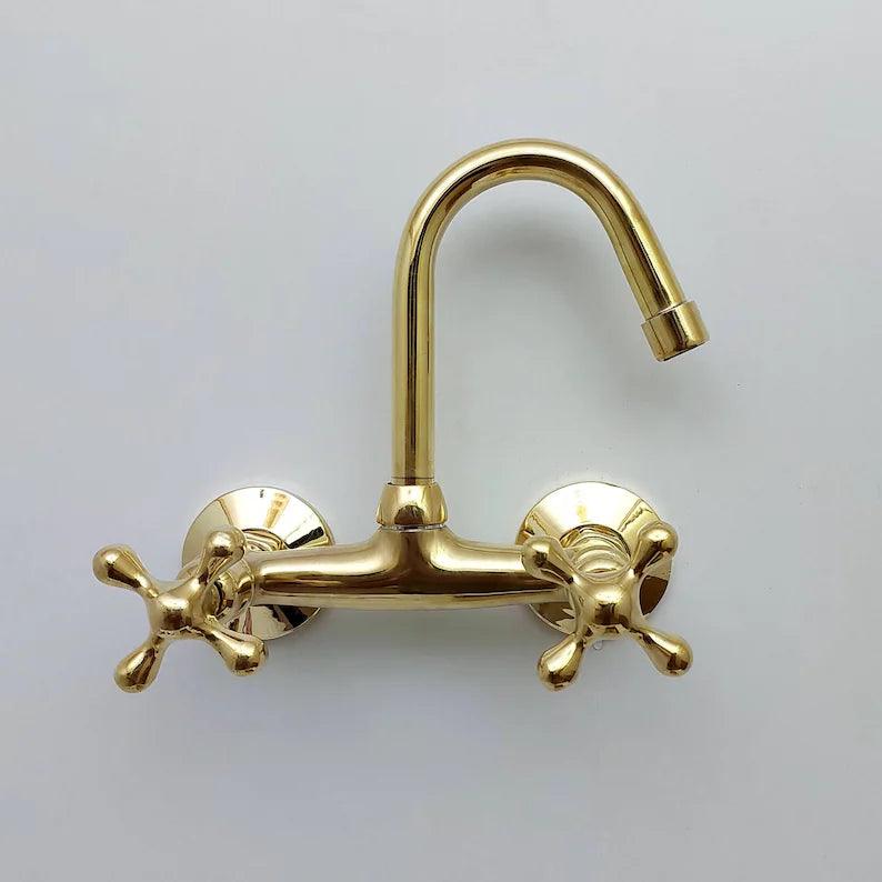 Grifo de pared de latón sin lacar - ref: APCL-6