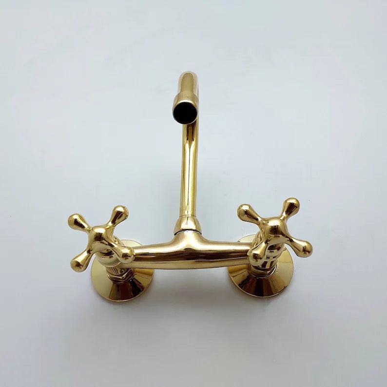 Grifo de pared de latón sin lacar - ref: APCL-6