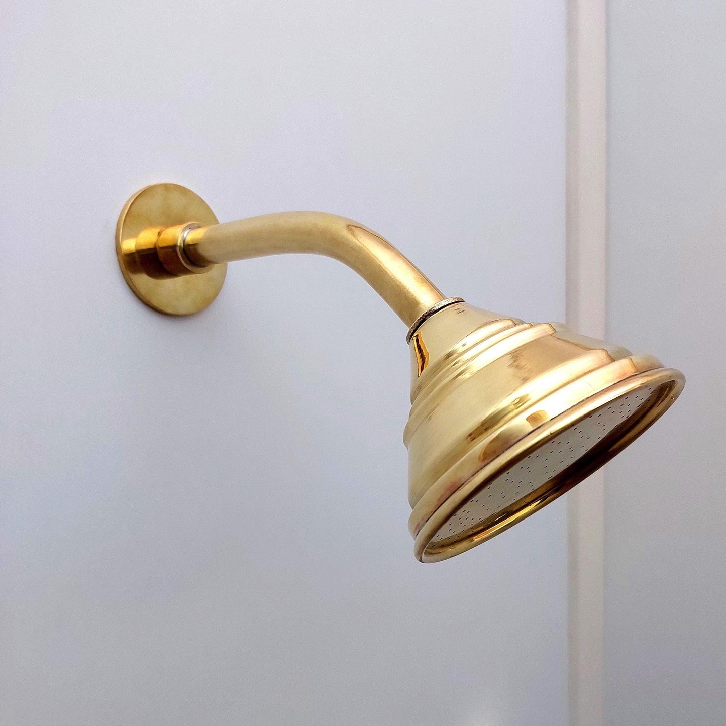Unlacquered Brass Tub Filler Shower System with Handheld Shower Head - Ref: ATLASS38