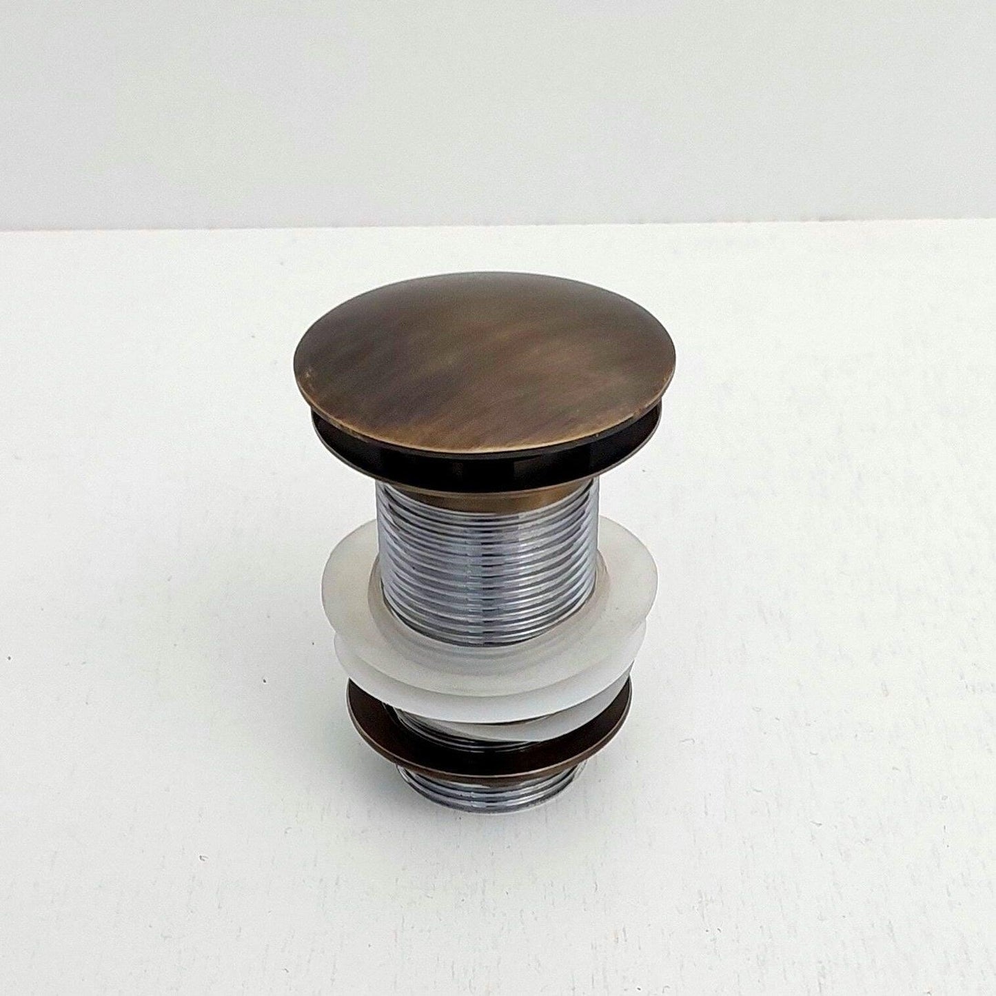 13" Antique Brass Bathroom Sink, Resin Vanity Vessel Sink, Black and White Bowl Sink - Ref: SN026