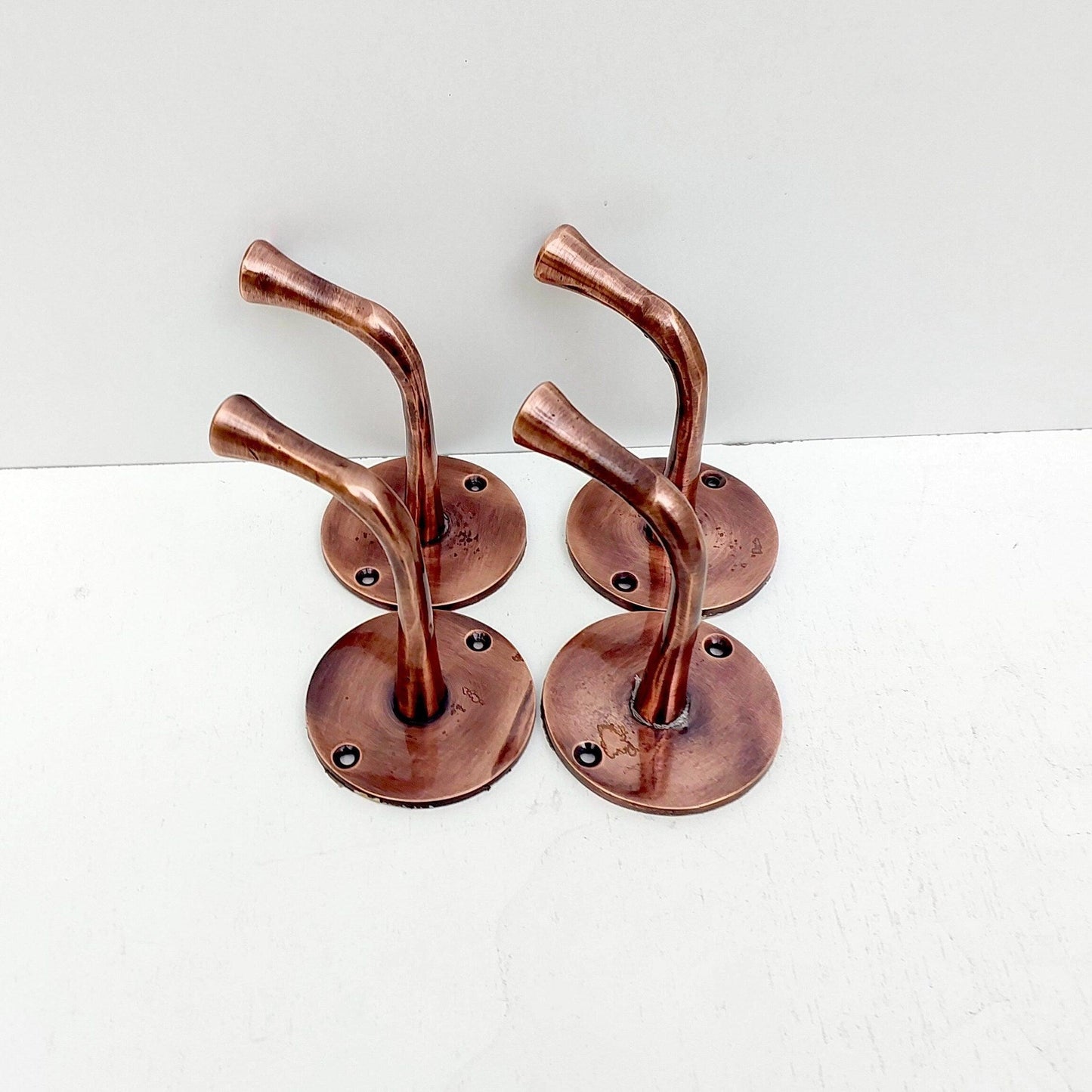 Solid Handmade Copper Wall Hooks, Antique Copper Coat Hooks - Ref: BA013C