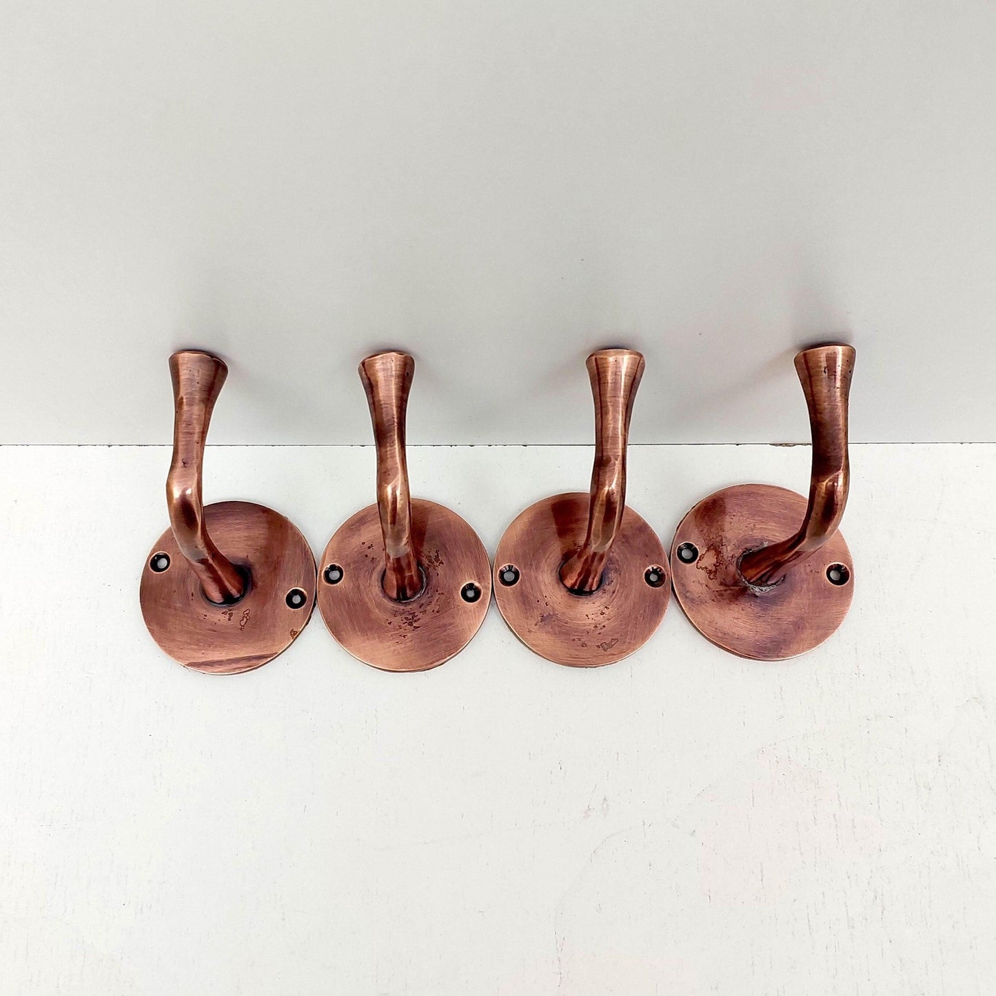 Solid Handmade Copper Wall Hooks, Antique Copper Coat Hooks - Ref: BA013C