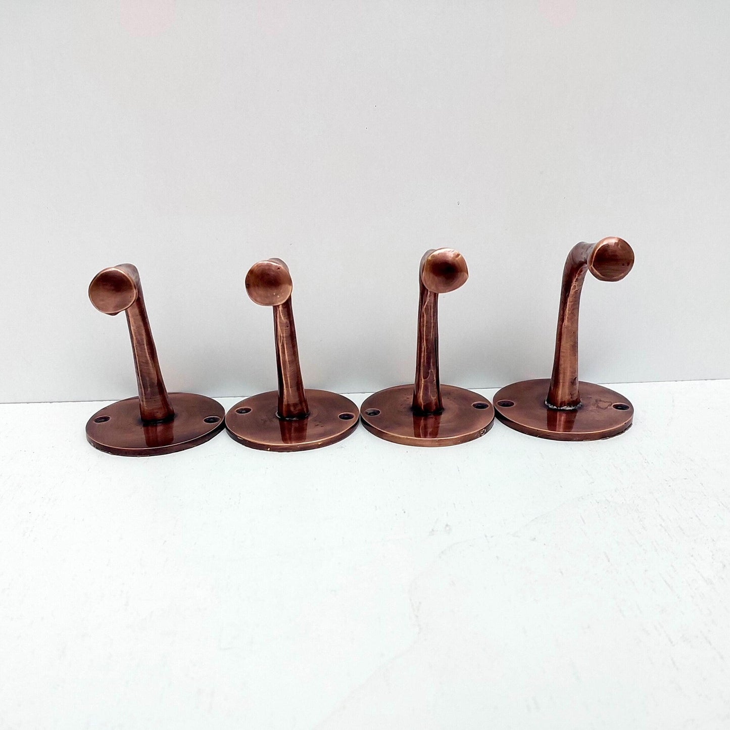 Solid Handmade Copper Wall Hooks, Antique Copper Coat Hooks - Ref: BA013C