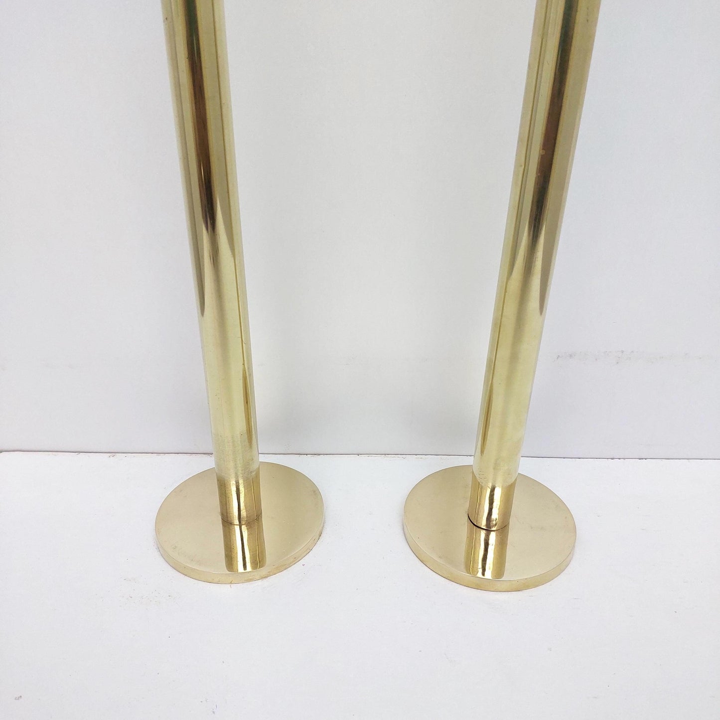 Unlacquered Brass Freestanding Bathtub Faucet, Floor Mounted Tub Filler with Hand Shower - Ref: TF003-L