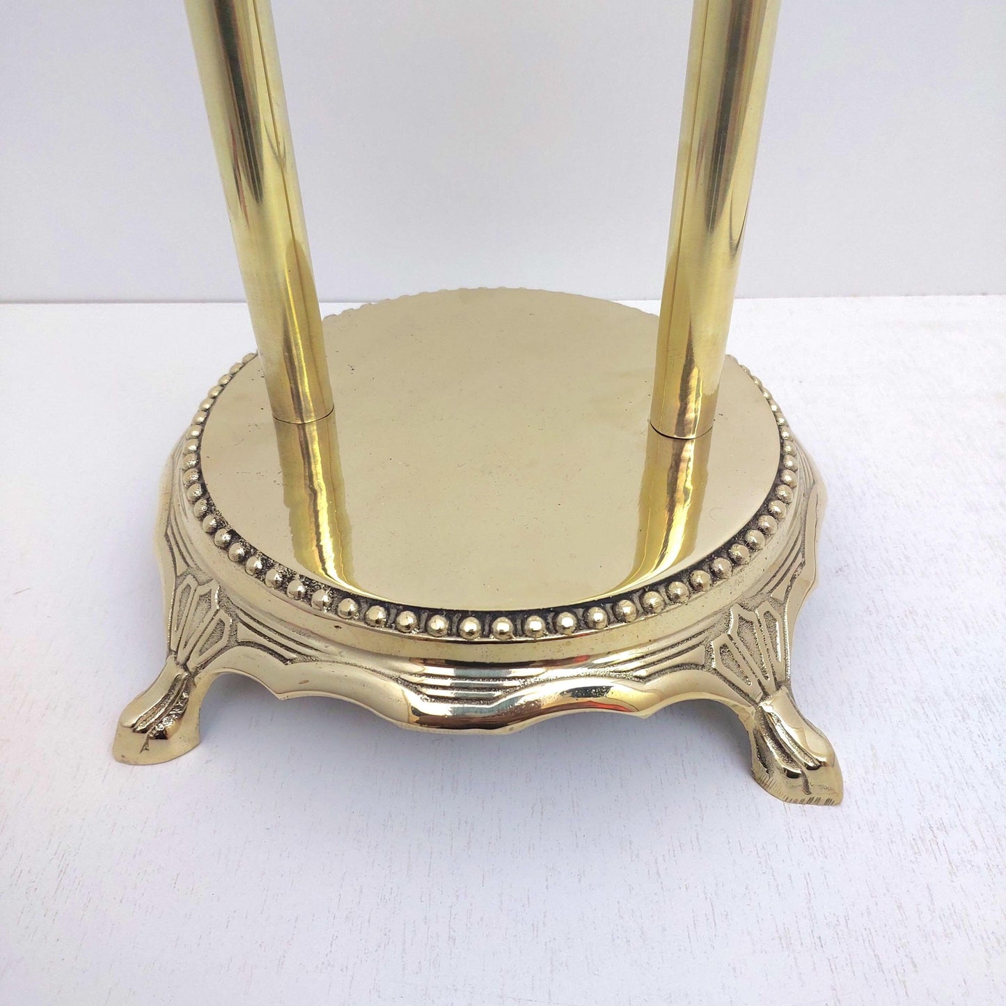 Unlacquered Brass Freestanding Bathtub Faucet, Floor Mounted Tub Filler with Hand Shower - Ref: TF002