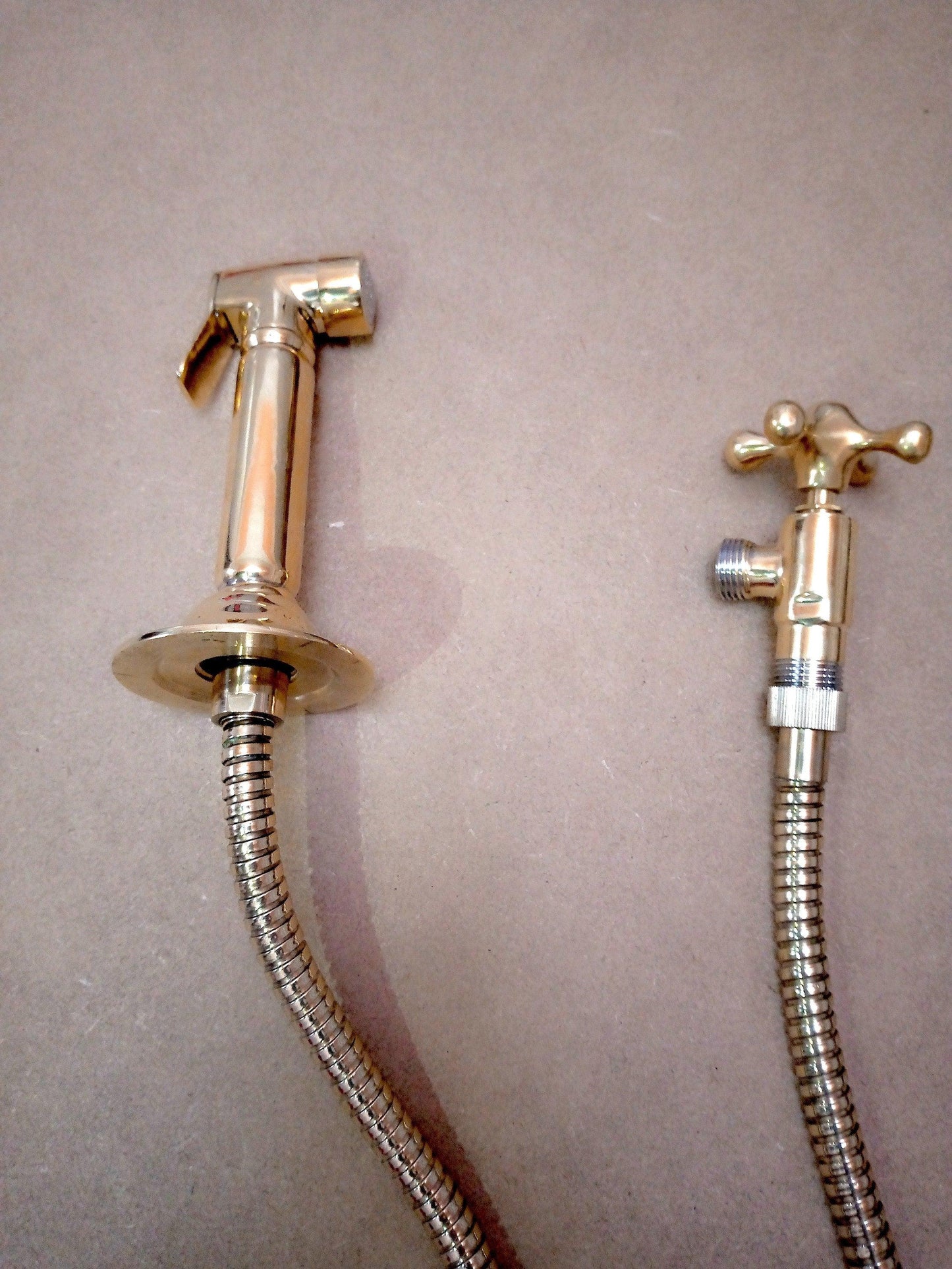 Solid Brass Kitchen Hand Sprayer, Unlacquered Brass kitchen Side Sprayer for Cold Water