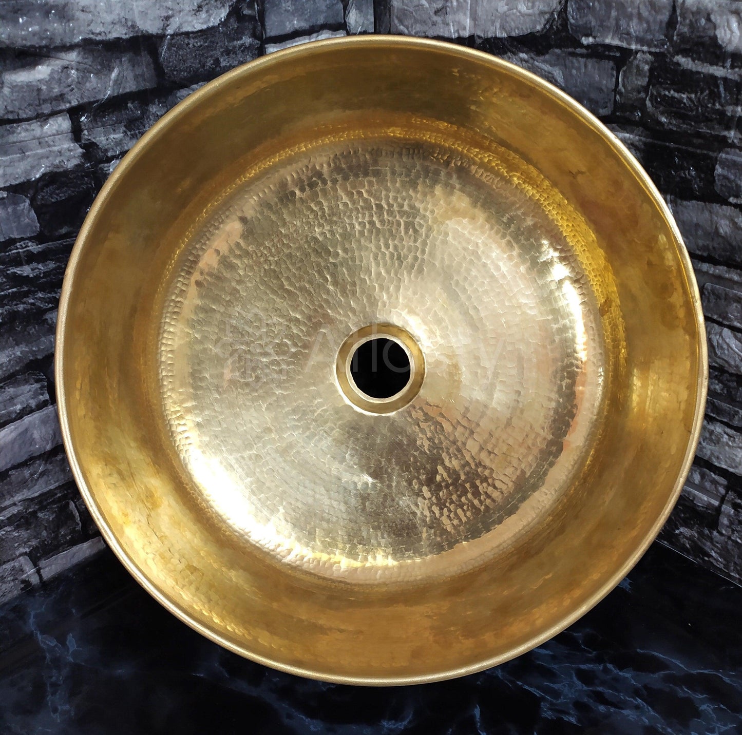 Bathroom Sink created from Resin and Brass, Vanity Vessel Sink