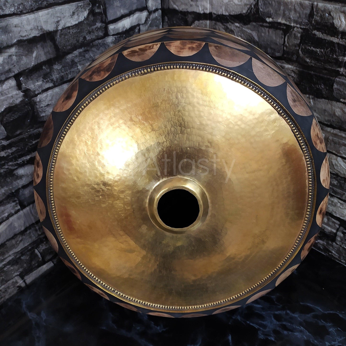 Bathroom Sink created from Resin and Brass, Vanity Vessel Sink