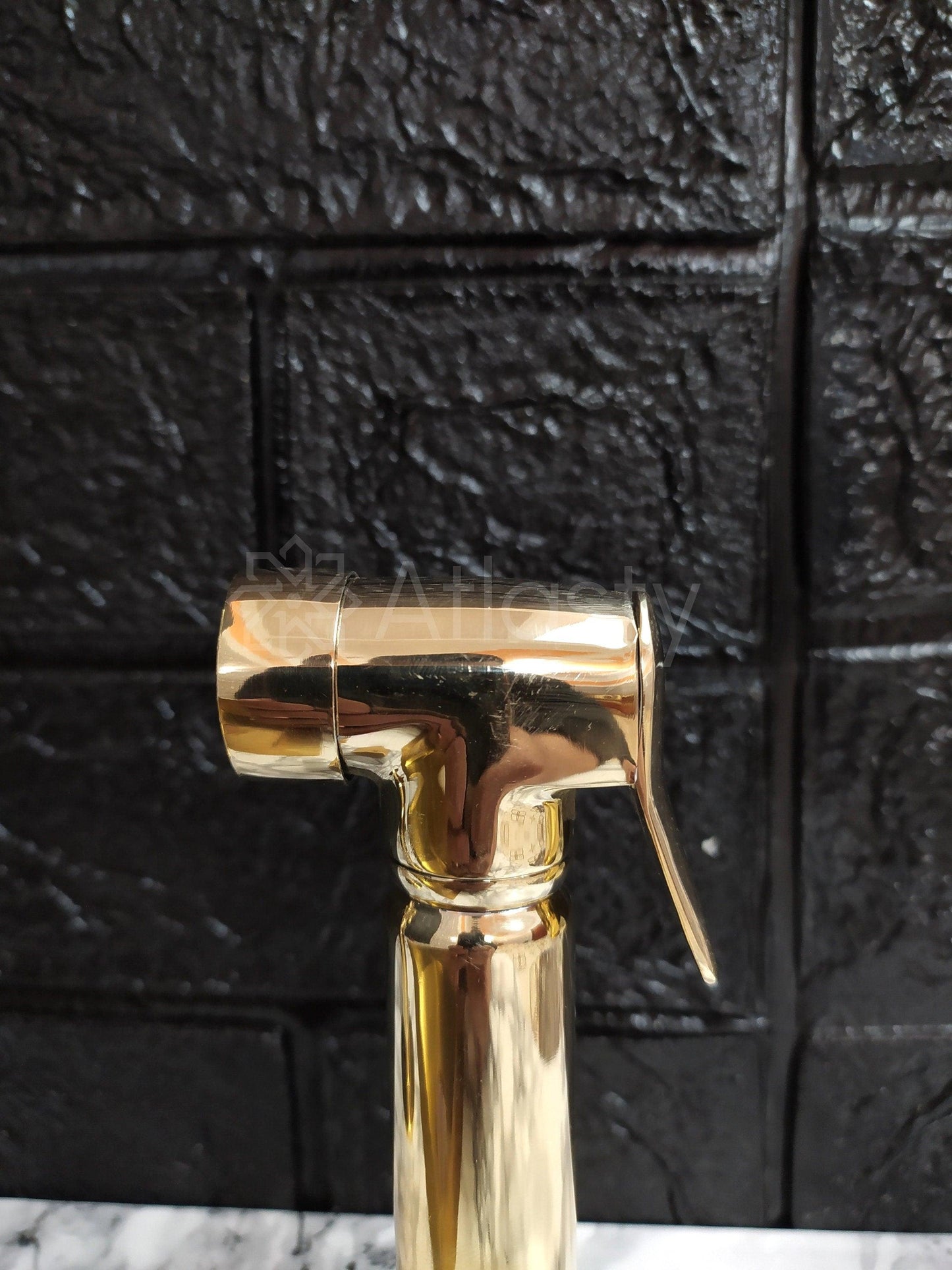 Solid Brass Kitchen Hand Sprayer, Unlacquered Brass kitchen Side Sprayer for Cold Water