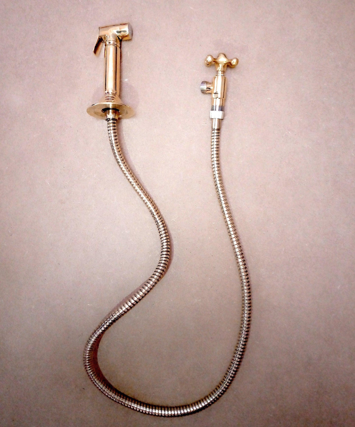 Solid Brass Kitchen Hand Sprayer, Unlacquered Brass kitchen Side Sprayer for Cold Water