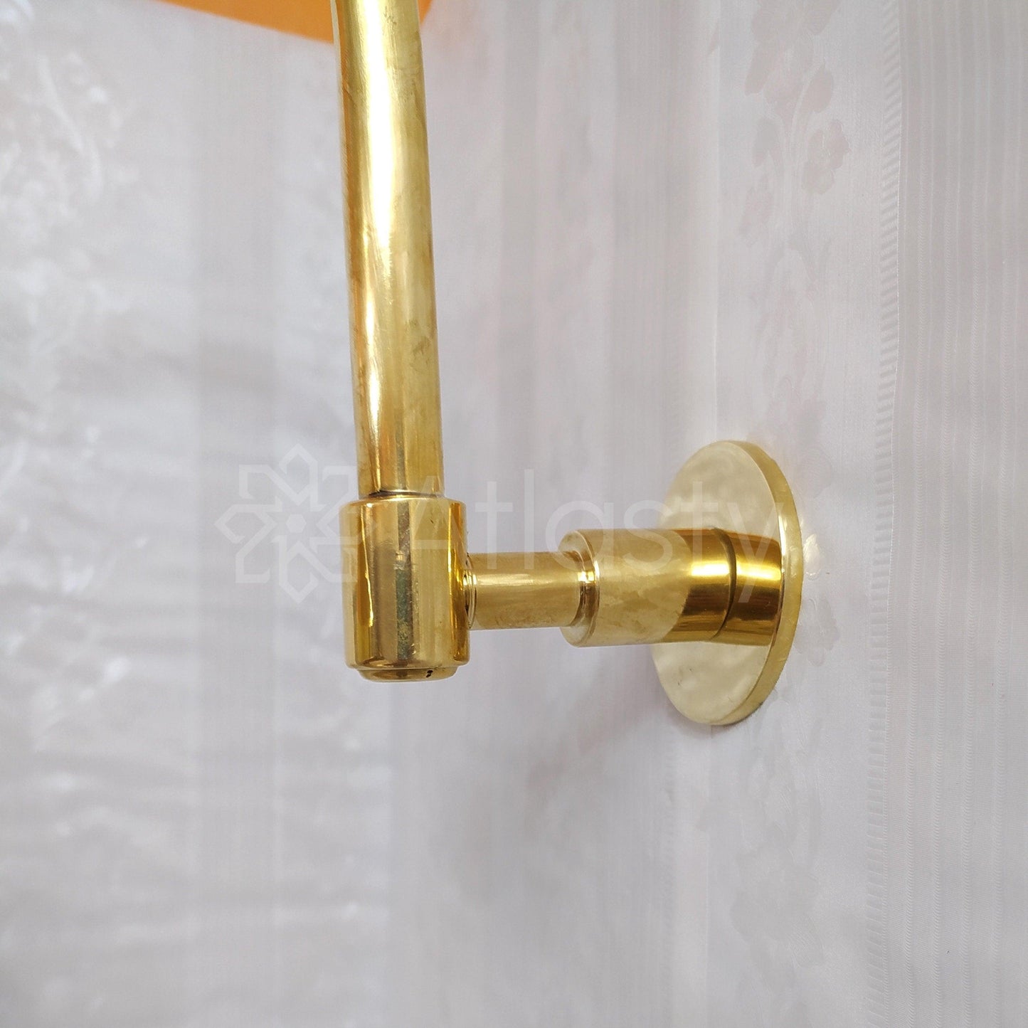Antique Brass Shower System with Round Shower Head, and 2 Handles - Ref: ATLASS21