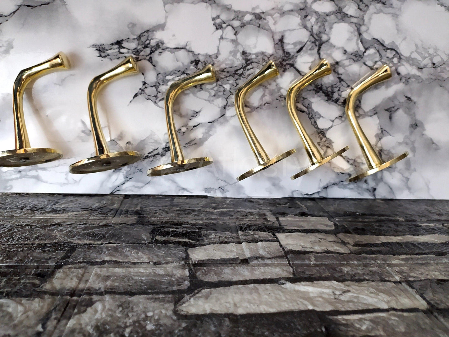 Solid Brass Hooks, Unlacquered Brass, Handmade Brass Hooks