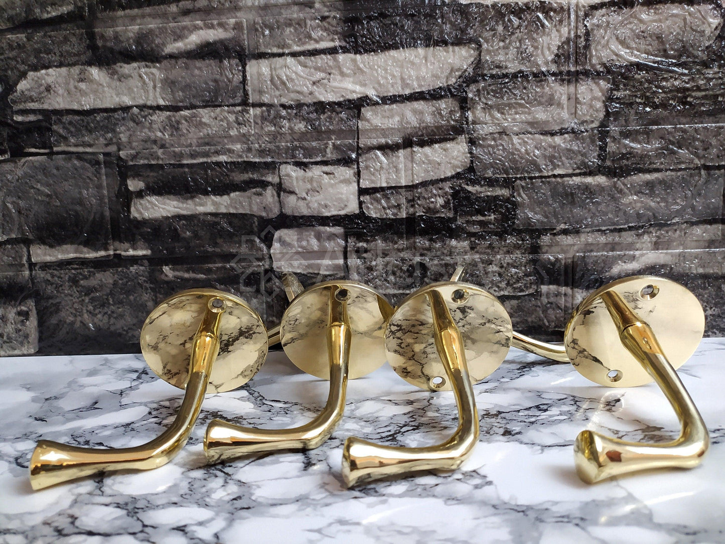 Solid Brass Hooks, Unlacquered Brass, Handmade Brass Hooks