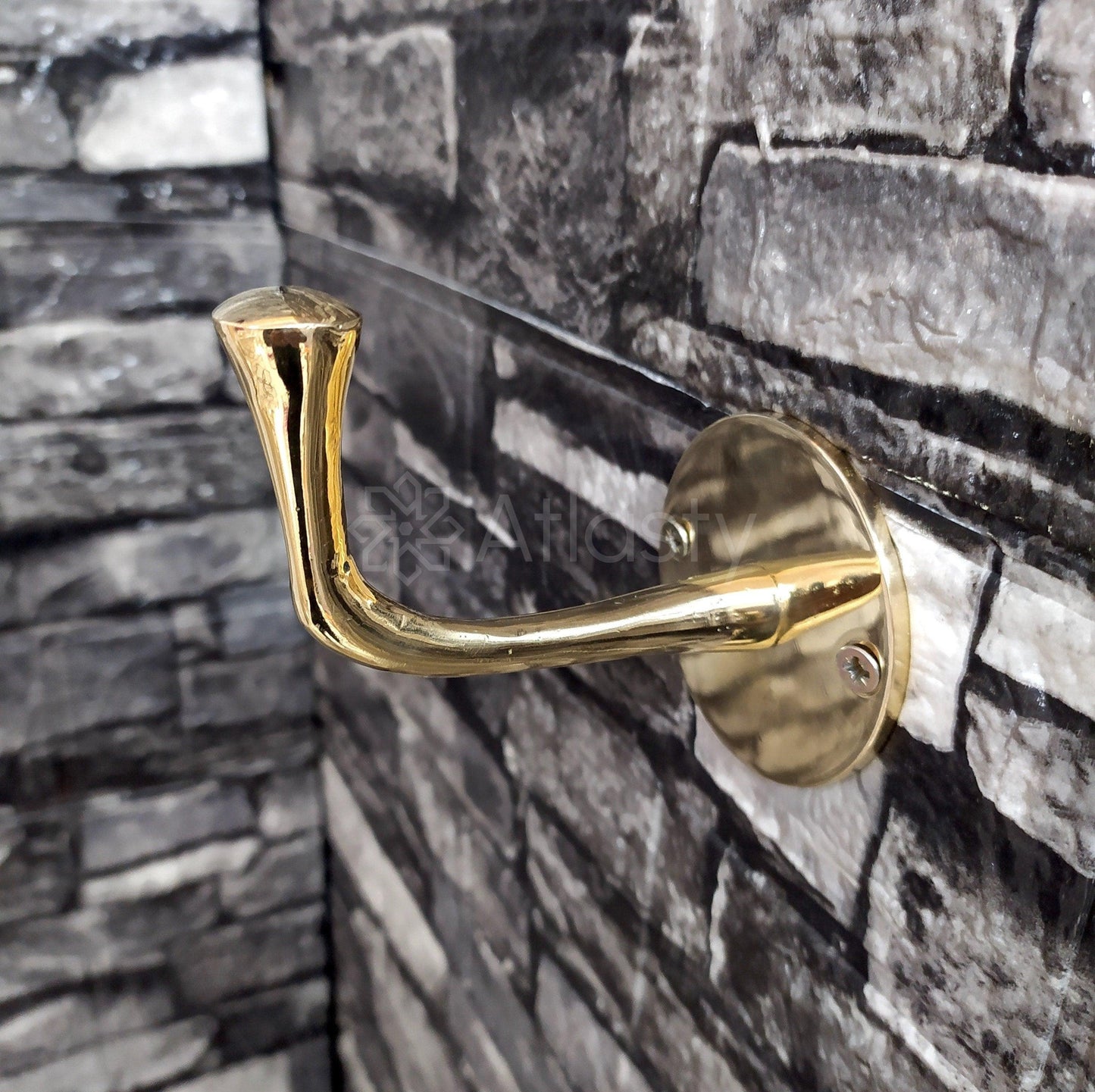 Solid Brass Hooks, Unlacquered Brass, Handmade Brass Hooks