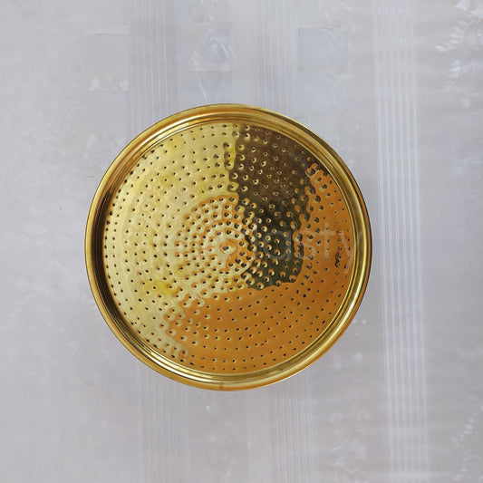 Unlacquered Brass Round Rain Shower Head, Handcrafted