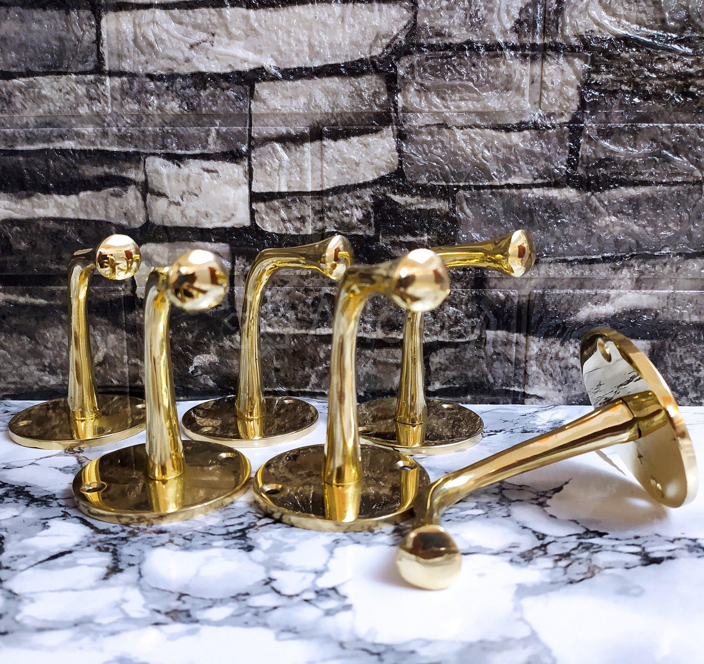Solid Brass Hooks, Unlacquered Brass, Handmade Brass Hooks