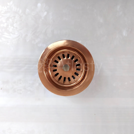 Copper Sink Strainer and Stopper, for kitchen and bathroom sinks