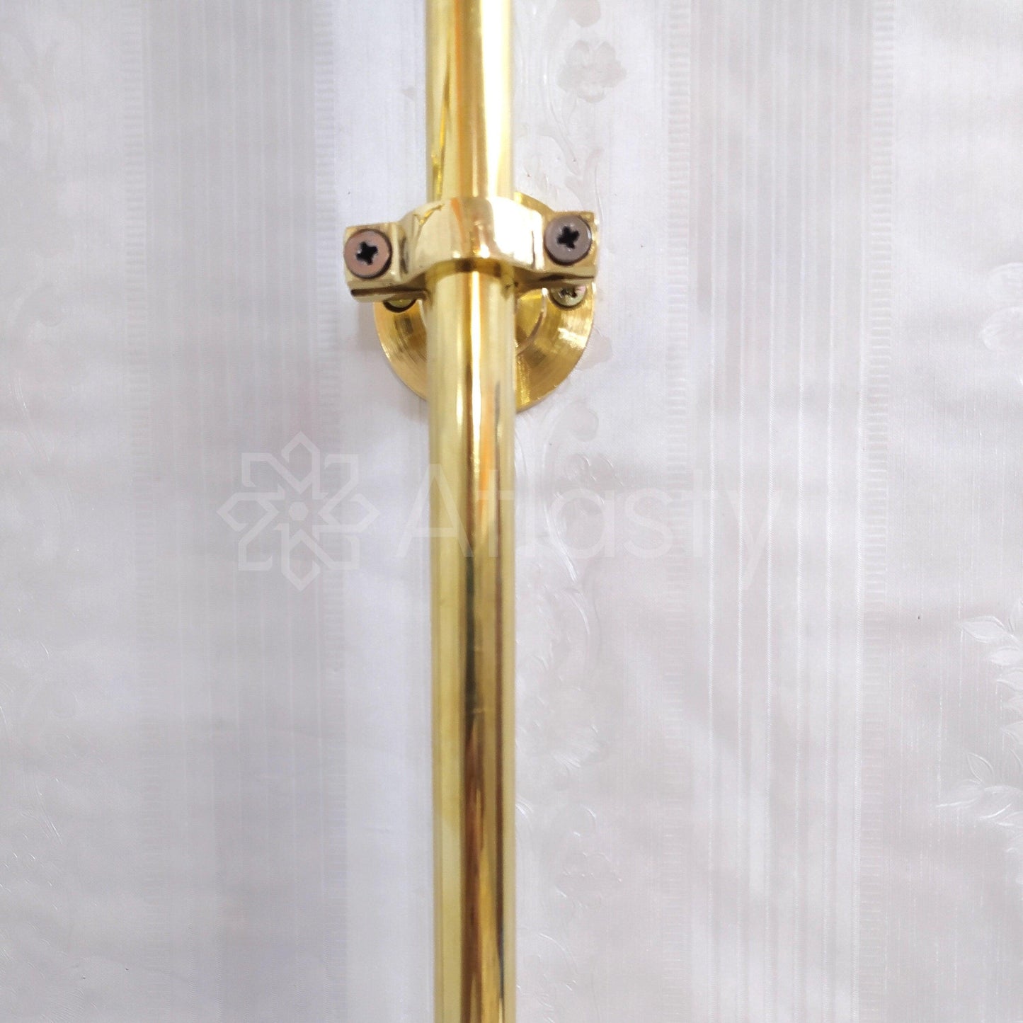 Antique Brass Shower System with Round Shower Head, Bath Faucet, and 3 Handles - Ref: ATLASS19