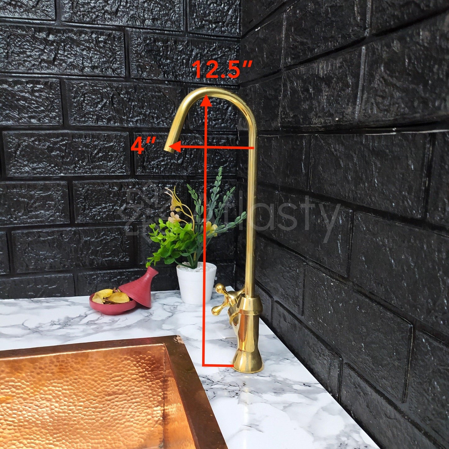 Single Handle Faucet, Unlacquered Solid Brass