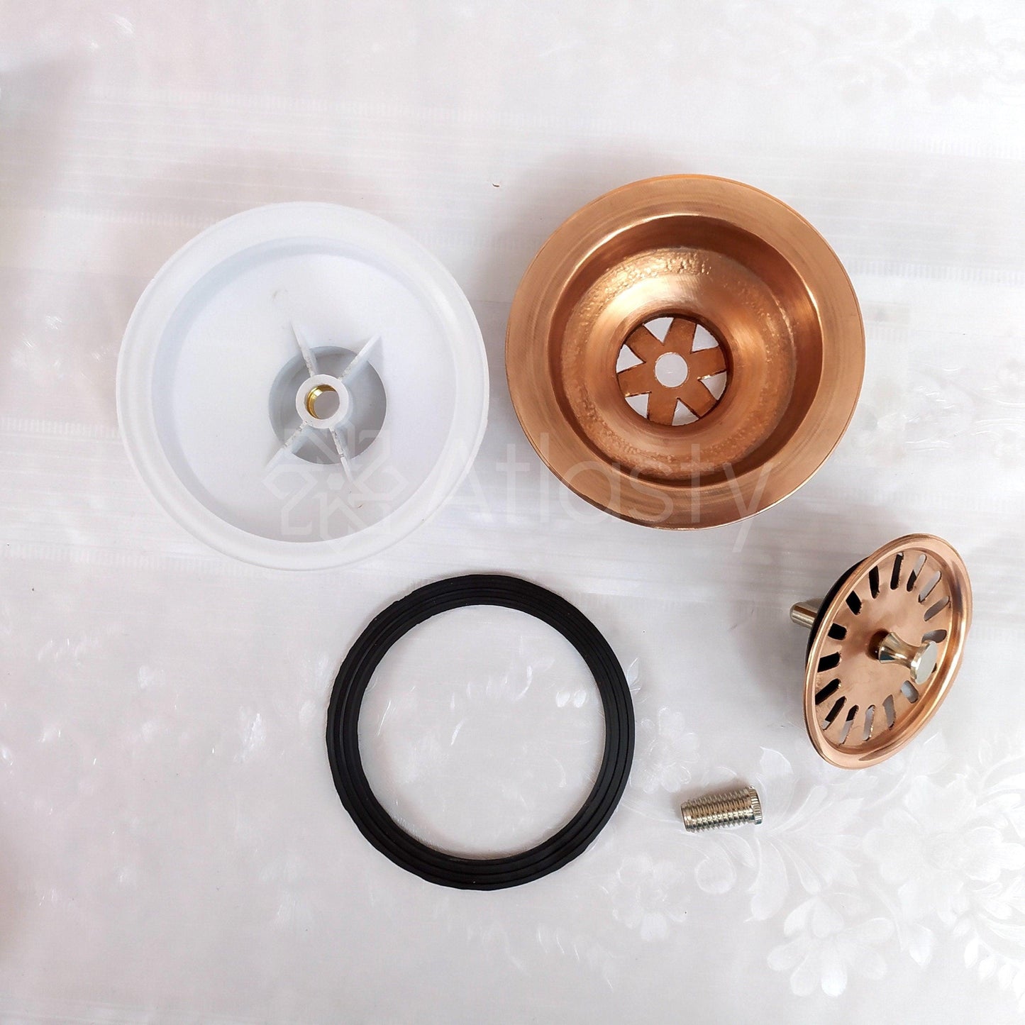 Solid Copper Hammered Sink, Round Copper Drop-in Sink