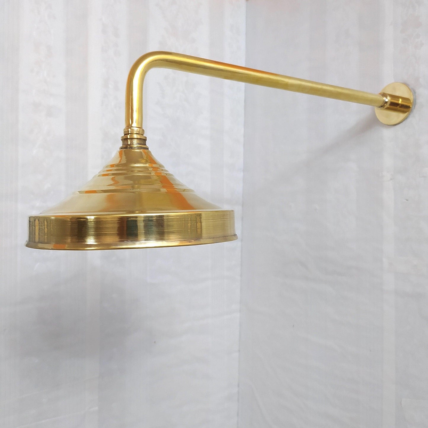 Antique Brass Shower System with Round Shower Head, Bath Faucet, and 3 Handles - Ref: ATLASS17