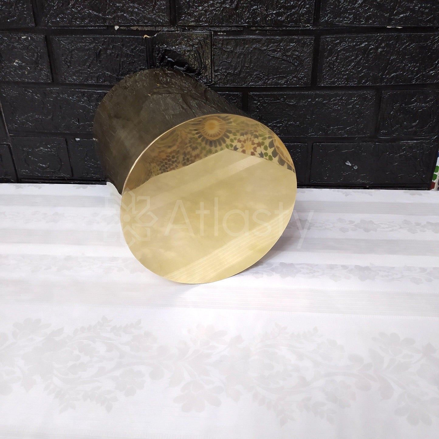 Solid Brass Trash Can, Waste Paper Bin, Outdoor Trash Bin