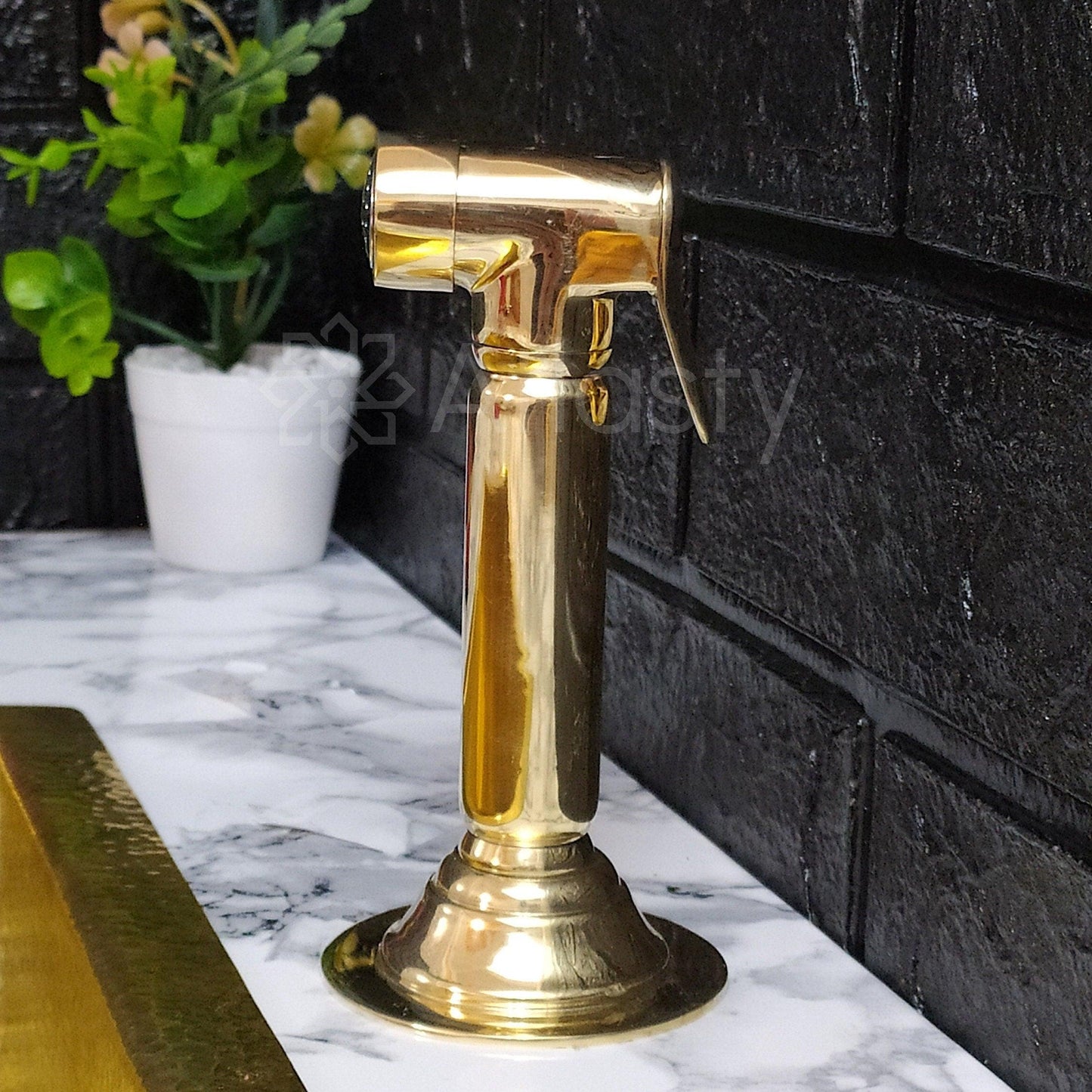 Gooseneck Solid Brass Faucet,Bridge Faucet, Unlacquered Brass
