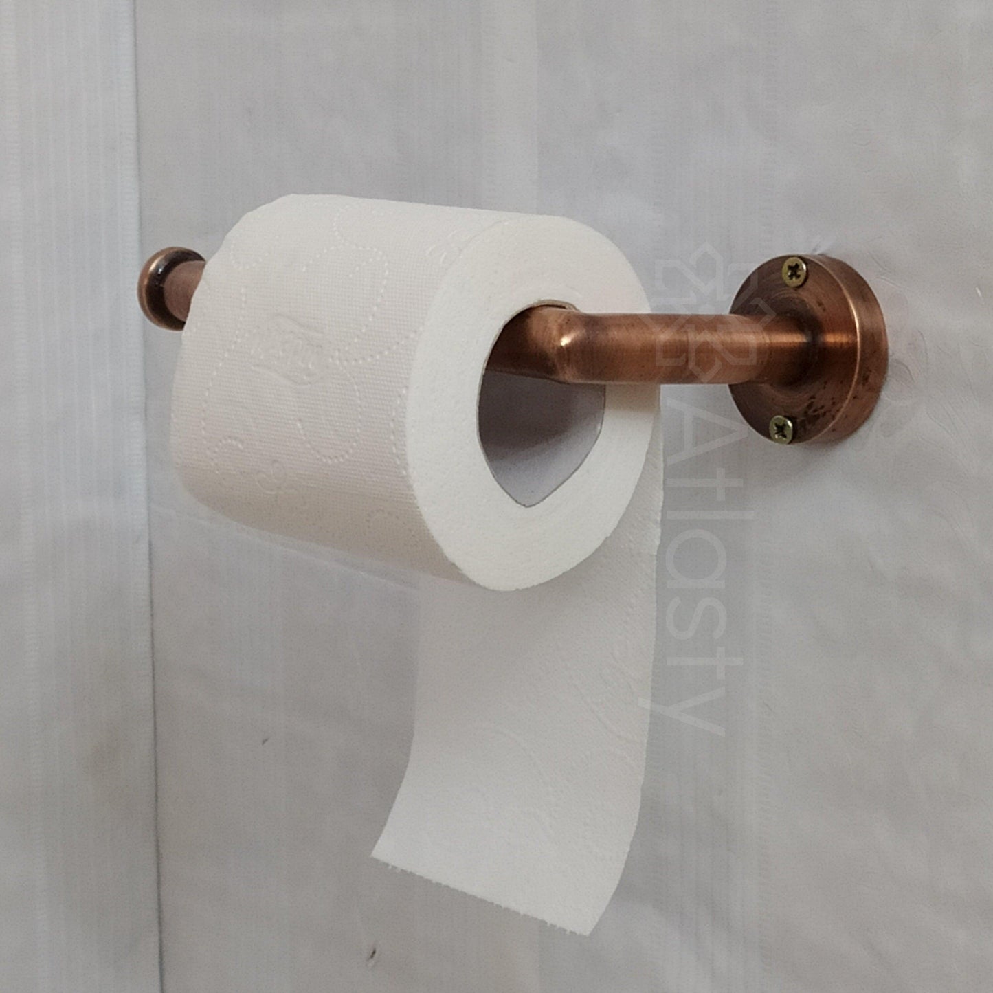 Solid Copper Toilet Paper Holder For Bathroom, Copper Wall Mount Toilet Roll Holder - Ref: BA024