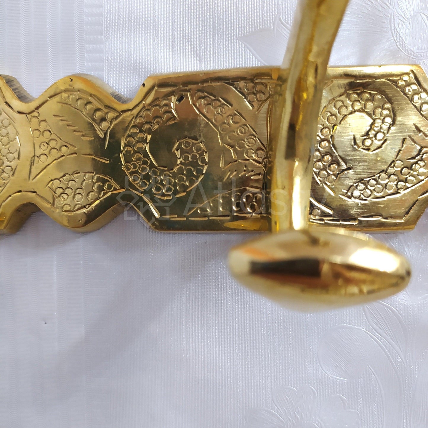 Engraved Solid Brass Clothes Hooks Holder, Handcrafted Wall Hanging Hook