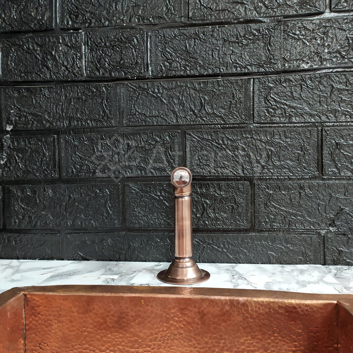 Rociador manual de cocina de cobre macizo, rociador lateral de cocina de cobre para agua fría