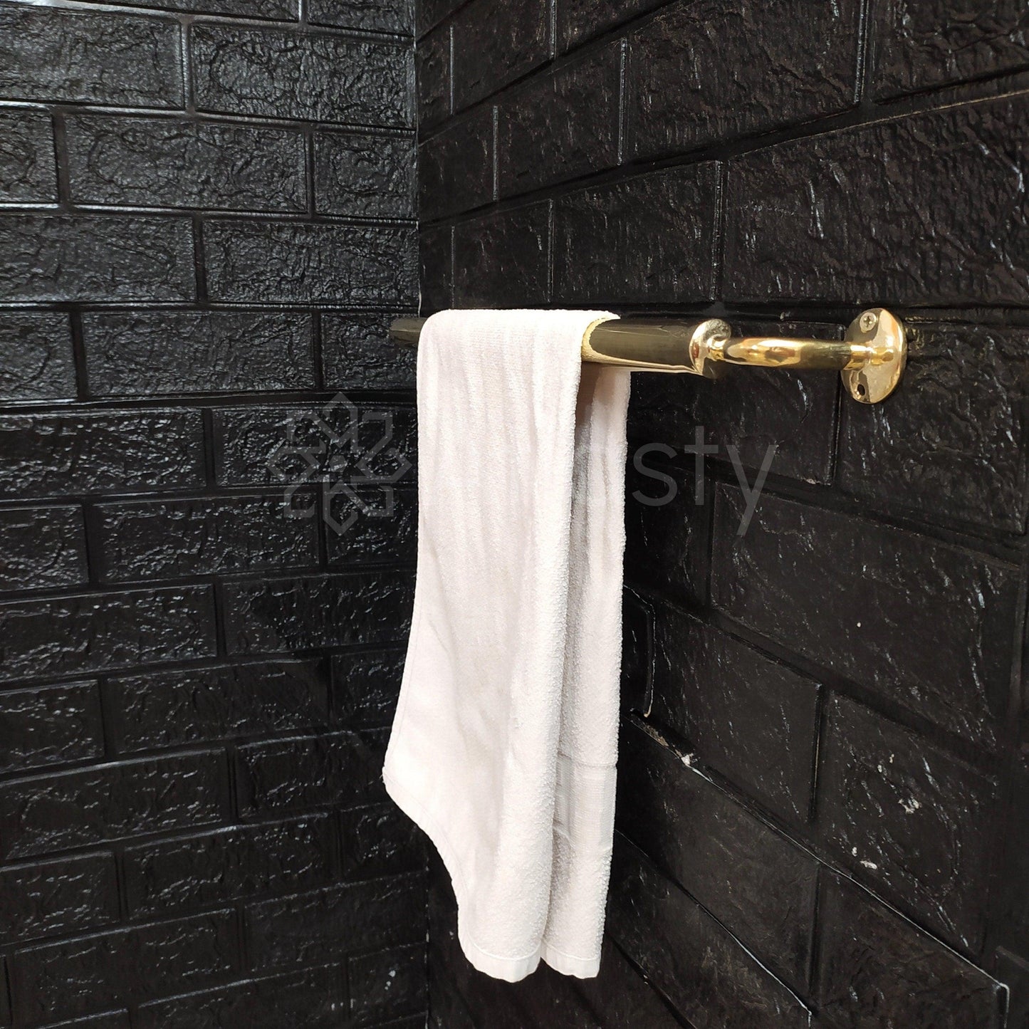 Handcrafted Solid Brass Wall Mounted Towel Holder For Bathroom